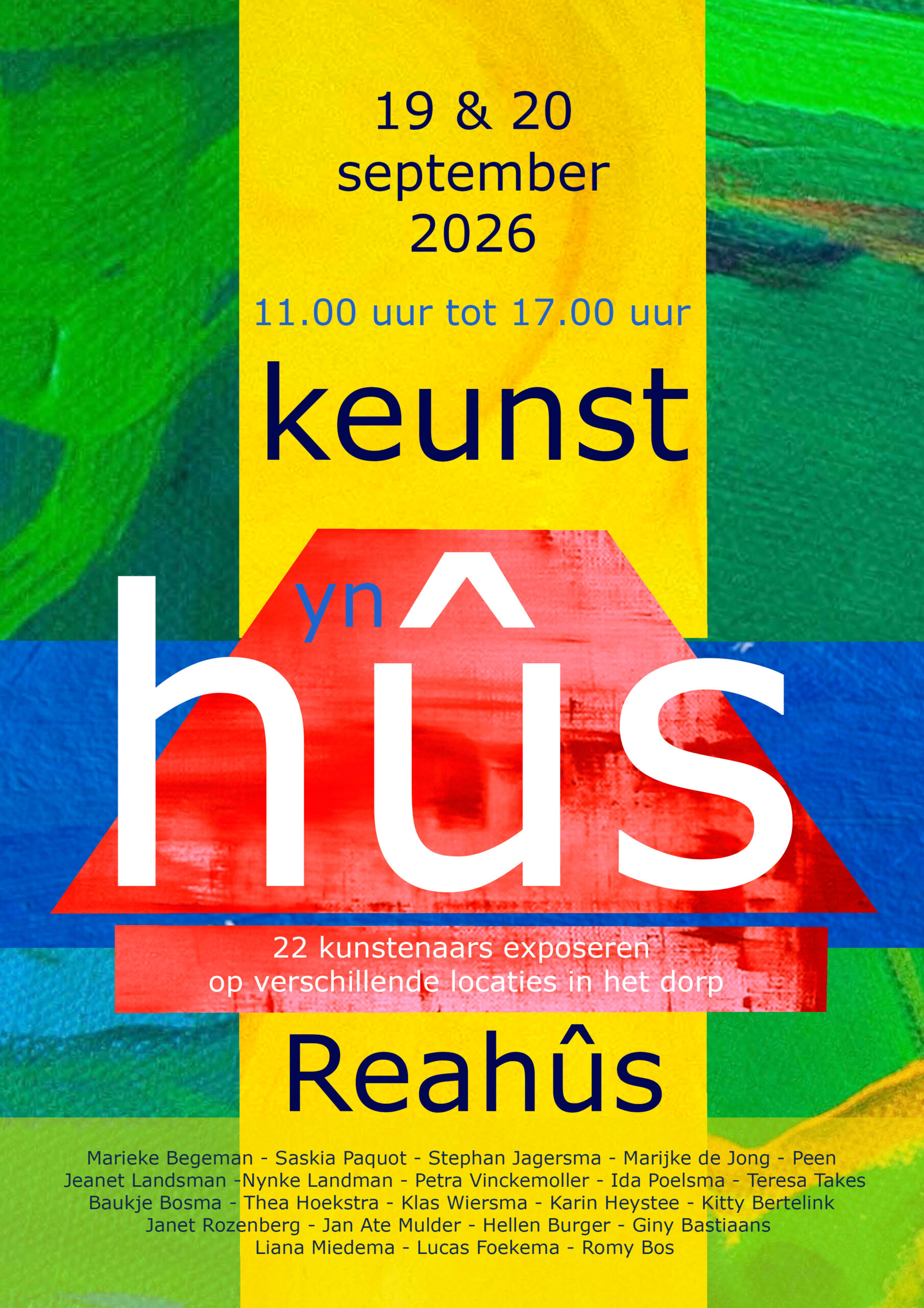 Kunstroute - keunst yn hûs + namen